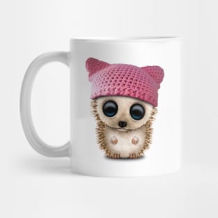 Cute Baby Hedgehog Wearing Pussy Hat Mug
